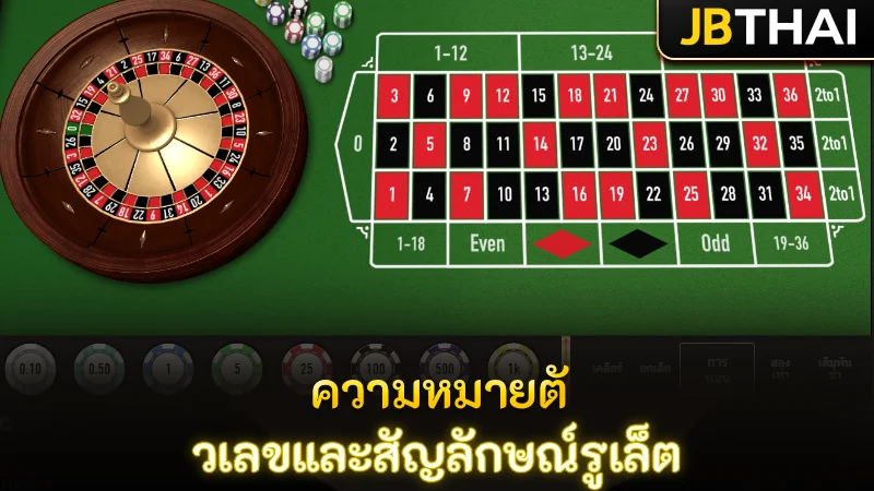 ค่าของตัวเลขและสัญลักษณ์ในรูเล็ต