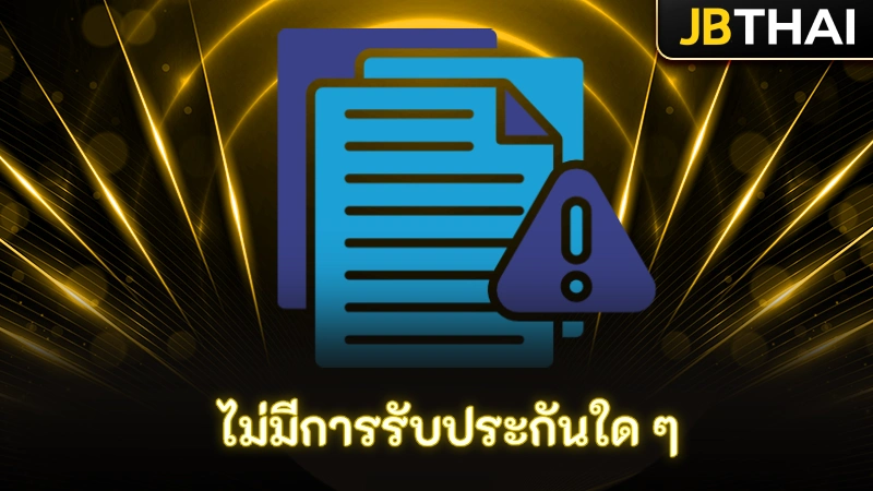 ไม่มีการรับประกันใด ๆ